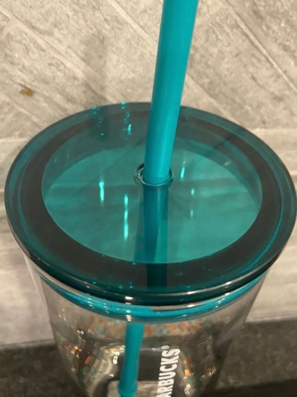 Starbucks 2021 Teal and Orange Confetti Tumbler - Picture 4 of 5